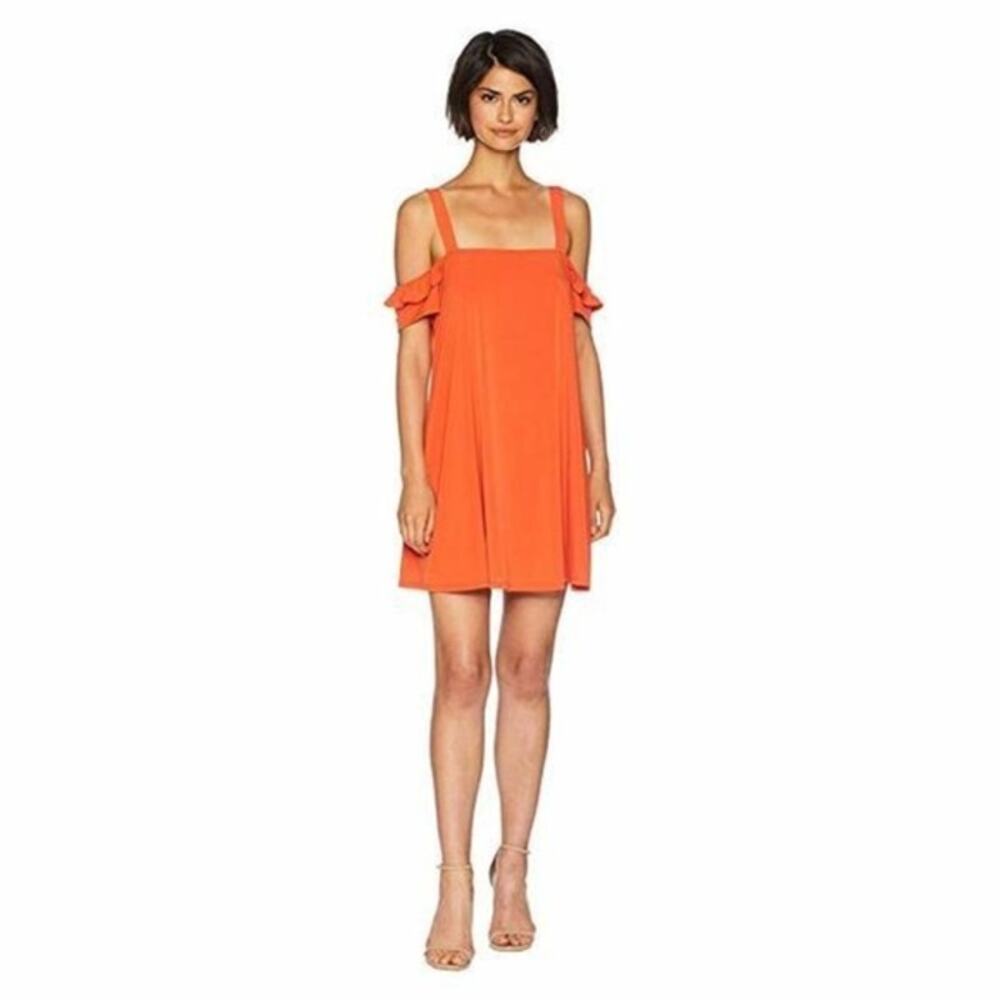 BCBGeneration Cold‎ Shoulder Saffron Dress Size M